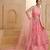 Light Pink Net Zari Embroidered Sequins Beads Lehenga Wedding Wear For Women's