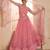 Light Pink Net Zari Embroidered Sequins Beads Lehenga Wedding Wear For Women's