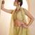 Lemon Yellow Net Zari Embroidered Sequins Beads Lehenga Wedding Wear For Women's 