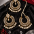 Off-White Pearled Kundan Embellished Dangler Earrings cum Tikka 