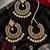 Kundan pearl dangler earrings and maang tikka