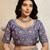Purple Floral Embroidered Designer Saree for Women