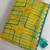 Yellow georgette saree