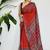 Red japan devsena satin saree japan satin digital print blouse