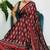 Maroon japan devsena satin saree japan satin digital print blouse