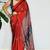 Red japan devsena satin saree japan satin digital print blouse