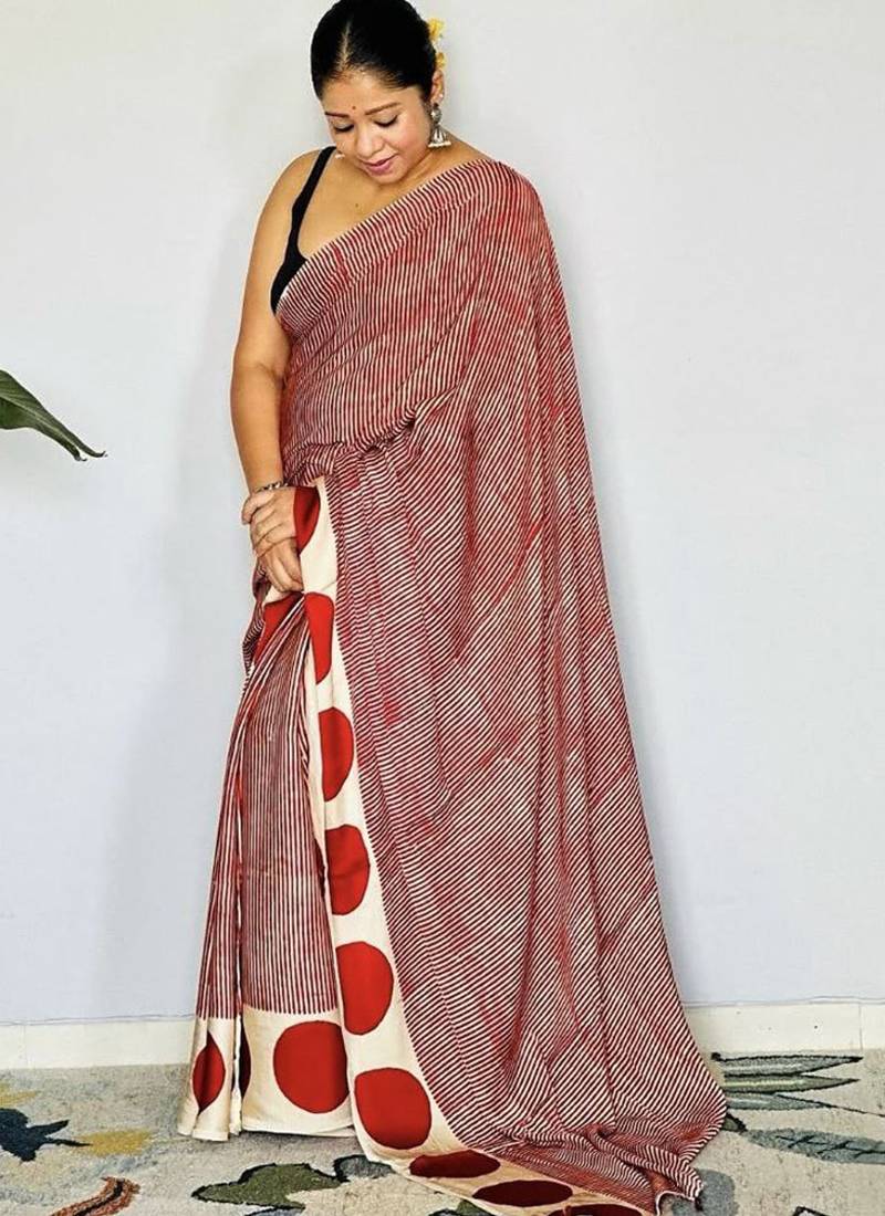 Multicolor japan devsena satin saree japan satin digital print blouse