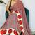 Multicolor japan devsena satin saree japan satin digital print blouse