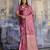 pink pure satin handloom weaving saree with blouse