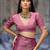 pink pure satin handloom weaving saree with blouse