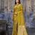golden pure satin handloom weaving saree with blouse