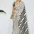 Off-White japan satin saree with digital print blouse