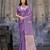 lavender pure satin handloom weaving saree with blouse