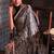 Multicolor japan satin saree with digital print blouse