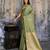 olive pure satin handloom weaving saree with blouse