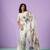 Off-White japan satin saree with digital print blouse