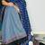 Multicolor japan satin saree with digital print blouse
