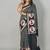 Black japan devsena satin saree japan satin digital print blouse