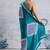 Sky blue japan devsena satin saree japan satin digital print blouse