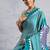 Sky blue japan devsena satin saree japan satin digital print blouse