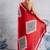 Red japan devsena satin saree japan satin digital print blouse