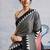 Black japan devsena satin saree japan satin digital print blouse