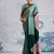 Green japan devsena satin saree japan satin digital print blouse