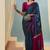 Blue japan devsena satin saree japan satin digital print blouse