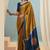 Mustard japan devsena satin saree japan satin digital print blouse