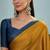 Mustard japan devsena satin saree japan satin digital print blouse