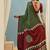 Green japan devsena satin saree japan satin digital print blouse