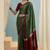 Green japan devsena satin saree japan satin digital print blouse