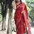 Red japan devsena satin saree japan satin digital print blouse