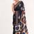 Black japan devsena satin saree japan satin digital print blouse