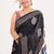 Black japan devsena satin saree japan satin digital print blouse