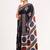 Black japan devsena satin saree japan satin digital print blouse