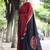 Maroon japan devsena satin saree japan satin digital print blouse