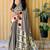 Off-White japan satin saree with digital print blouse
