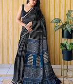 Multicolor japan devsena satin saree japan satin digital print blouse
