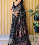 Multicolor japan devsena satin saree japan satin digital print blouse