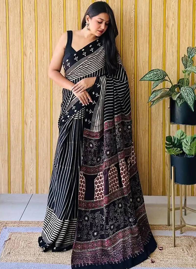 Multicolor japan devsena satin saree japan satin digital print blouse