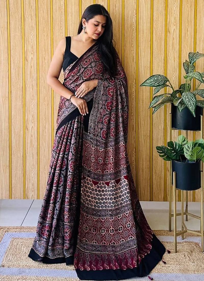 Multicolor japan devsena satin saree japan satin digital print blouse