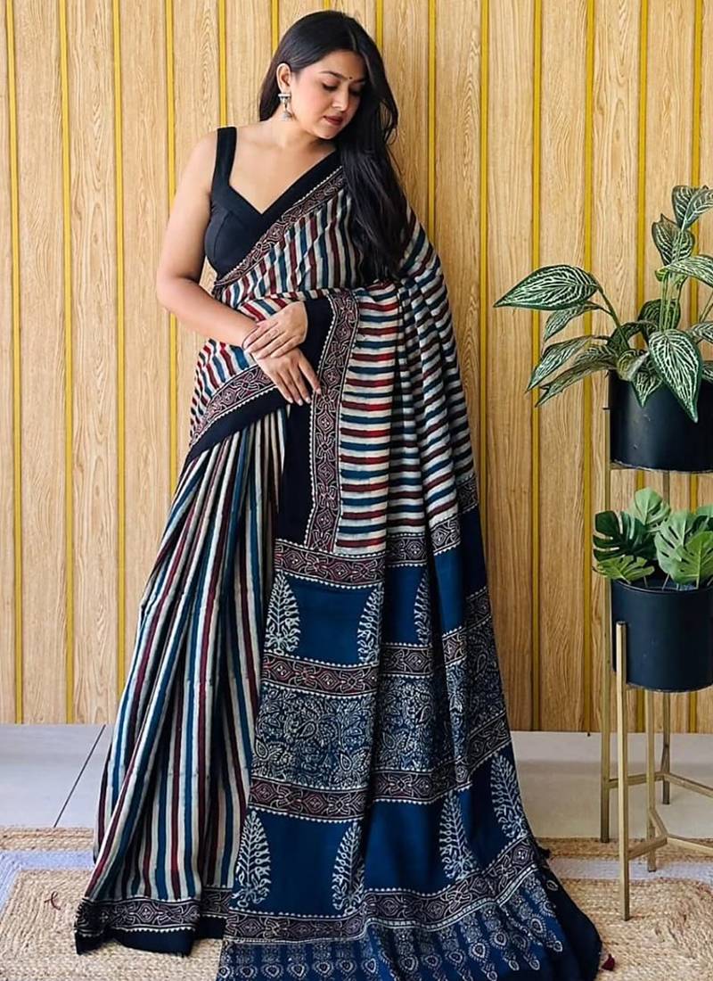 Multicolor japan devsena satin saree japan satin digital print blouse