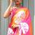 Multicolor japan devsena satin saree japan satin digital print blouse