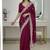 Maroon Floral Embroidered Designer Saree for Women