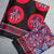 Black japan satin saree with digital print blouse