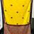 Yellow japan satin saree with digital print blouse