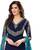 Navy blue crepe printed unstitched dress material