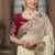 Cream Floral Embroidered Designer Saree for Women