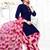 Navy blue crepe printed unstitched dress material